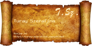 Turay Szerafina névjegykártya